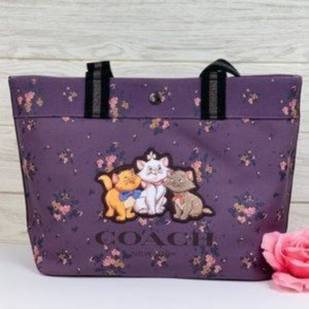 🥰Coach Disney Tote Bag Dusty Lavender Multi_8